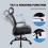 T-THREE. Adjustable headrest office chair - ergonomic mesh swivel seat 5