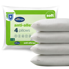 Silentnight Anti Allergy Pillow, Soft Support, Prevent Allergies, 4 Pack
