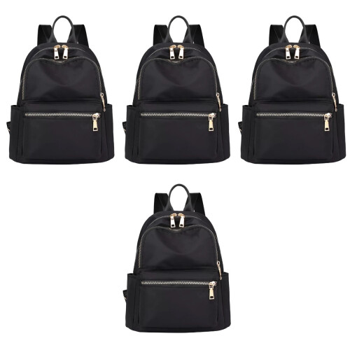 4Stk Lässiger Oxford Rucksack Damen Schule Reise 1