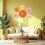 EASY JOY Daisy Paper Flower Wall Decoration Spring Artificial Paper 5