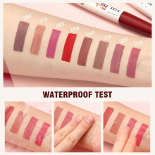 (Matches the image) 8 Colors Double Head Matte Liquid Lipstick Waterproof Long-Lasting Makeup Lip Balm Reduce Lip Fine Lines Lipgloss Cosmetics