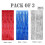 3pcs Red Silver Blue Tinsel Foil Fringe Curtains 2