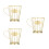 3Stk Metall Aufbewahrungsbox Organizer Gold 7