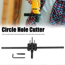 Adjustable Hole Cutter Saw Kit Alloy Steel DIY Round Cutting for Wood Plastic Board30-300mm