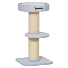 Stevige krabpaal voor katten met platform, blauw