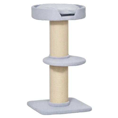 Tiragraffi per gatti resistente con piattaforma, blu