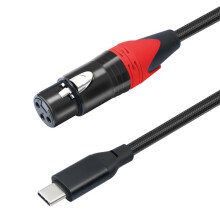 2M USB C to Female XLR Mic Link Converter Cable USB C to XLR Female Microphone Cable for USB Type C Devices