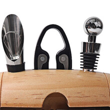 Red Wine Bottle Opener Set Household, Manual Red Wine Bottle Opener, Utensil Wooden Swing Rack