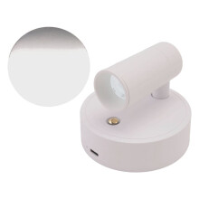 USB Rechargeable Dimmable LED Bedroom Wall Light White Magnet Magnetic Base for Bedside Study Reading