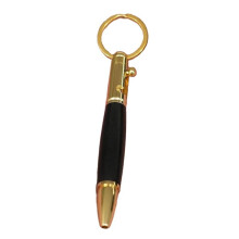 Caneta Bolt Action, Caneta de Bolso para Viagem, Caneta Esferográfica de Madeira Curta, Compacta e com Tátil, com 5 Refil de Reposição A