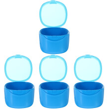 4Pièces Boîte De Stockage Bleue Compacte Couvercle