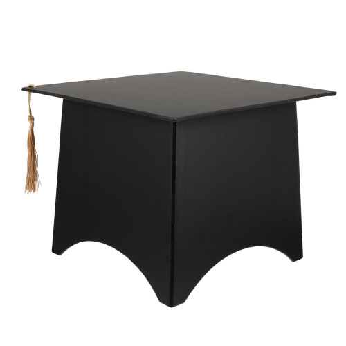 2Pièces Boîte Cadeau Graduation Cap Noire Design Compact