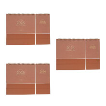 6St 2026 Dagelijkse Bureaukalender Khaki Staand Metaal Kalender