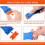 Plastic  Blade Scraper, 8Pcs Scraper Tools with 200 Pcs Plastic Blades, Double   Scraper Cleaning Remover 6