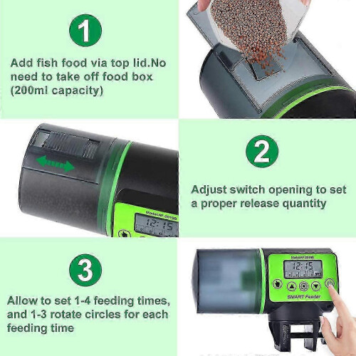 Timer fish feeder with LCD for aquarium automatic control 1