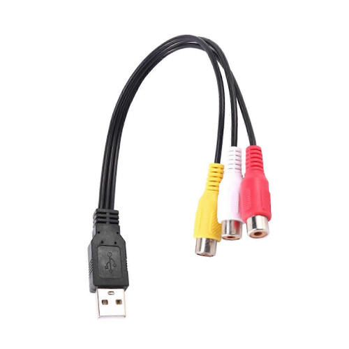 USB plug to RCA converter cable for AV equipment 1