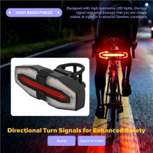 4X Electric Scooter Turning Signal Tail Light USB Rechargable with Remote Control Signal Light LED