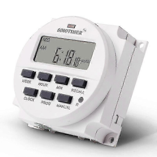 12V DC Programmable Time Switch - 15.98 Inch LCD Digital Timer TM618N-4 2