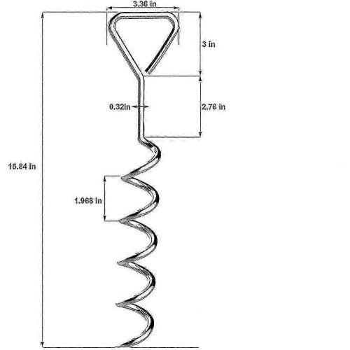 Heavy duty corkscrew stakes for trampoline anchoring 2