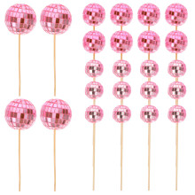 24St Roze Toppers Cupcake Decor Foam Bamboe Feest