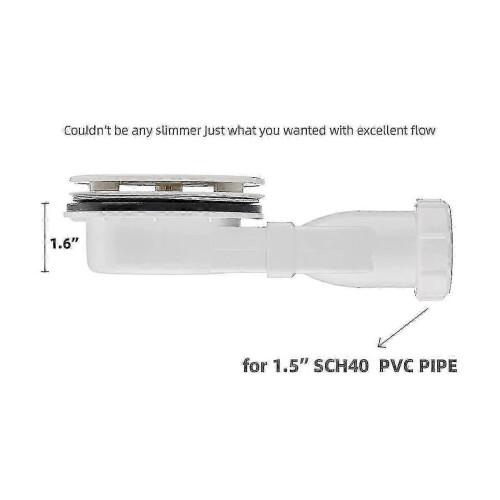 Chrome ABS shower drain for small shower, 36L/min side outlet 1