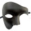 Masquerade Mask One Eye Half Face Costume, Matte Black Phantom 2
