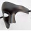 Masquerade Mask One Eye Half Face Costume, Matte Black Phantom 5
