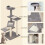 Tiragraffi a cinque livelli con scaletta, beige 4