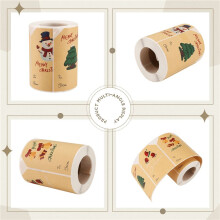 Christmas Tags Stickers, Christmas Gift Tags Stickers, 250Pcs/roll Christmas Gift Tags Holiday Present Stickers,6 Style