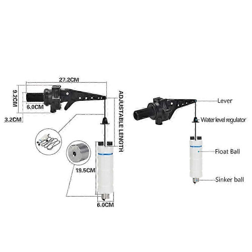 Float valve for water tower with automatic discharge and stop 2