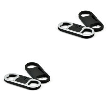 2St USB Oplaad- En Datakabel Met Sleutelhanger En Flesopener