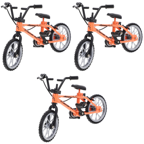 3Pièces Mini D'ornement Maison Métal Orange Robuste 1