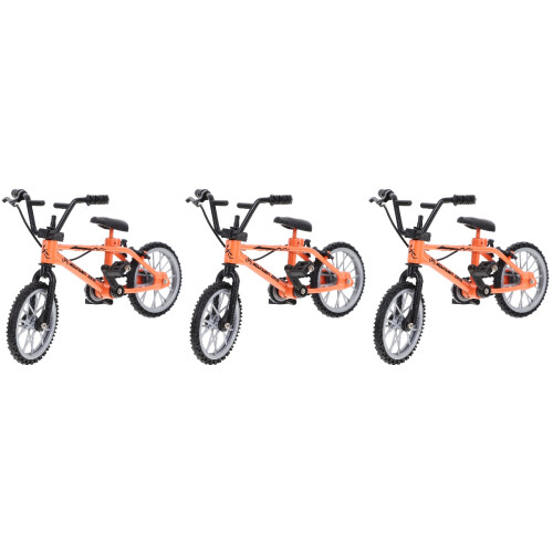 3Pièces Mini D'ornement Maison Métal Orange Robuste 2