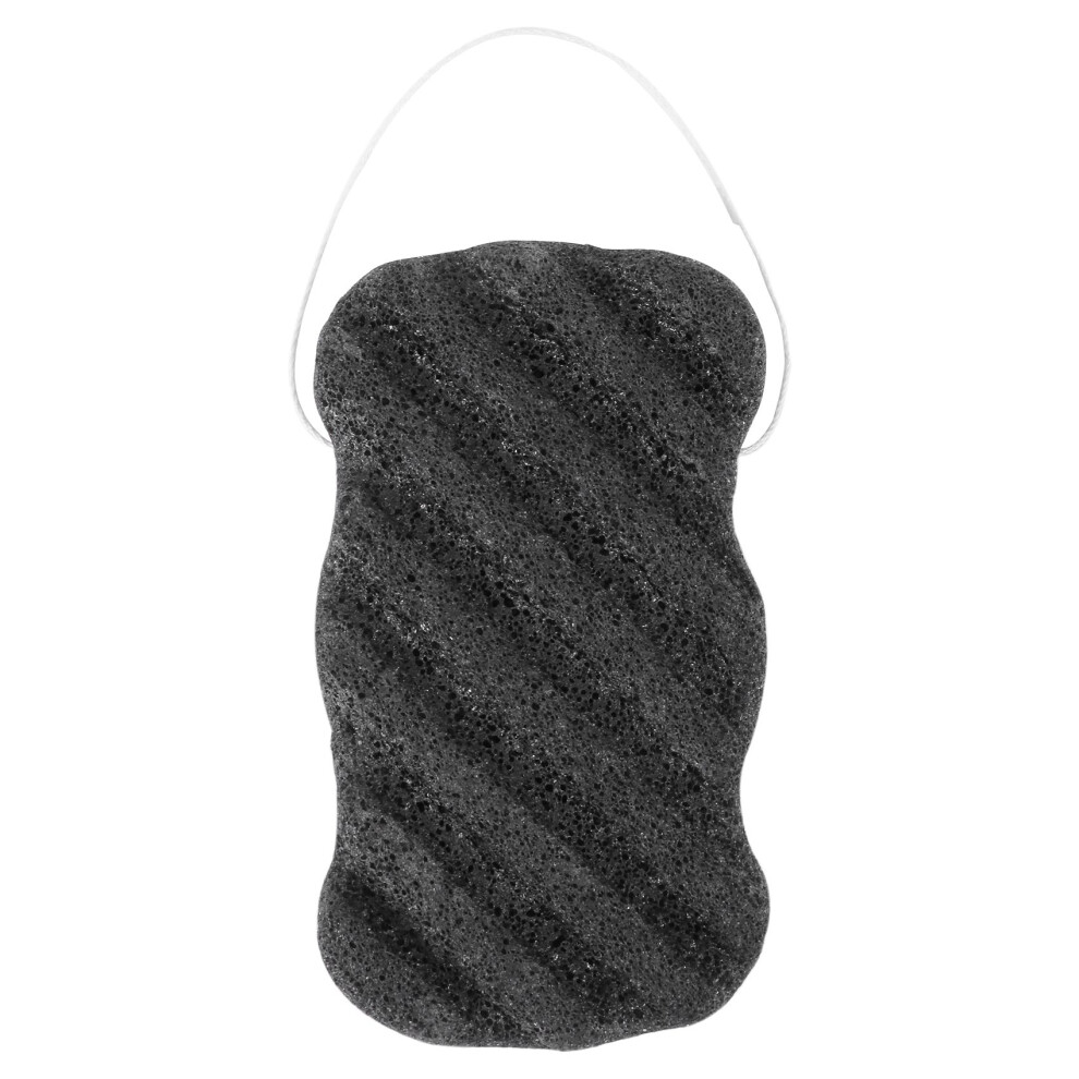 Semoic Konjac Sponge Set With Activated Bamboo Charcoal - Facial Sponge Deep Cleansing Sponge For Skin Care
