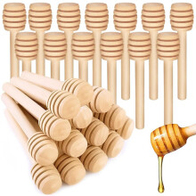 40Pcs Honey Dipper Sticks -3.15Inch  Wooden Honeycomb Sticks, Honey Stirrer Stick for Honey Jar Dispense Honey