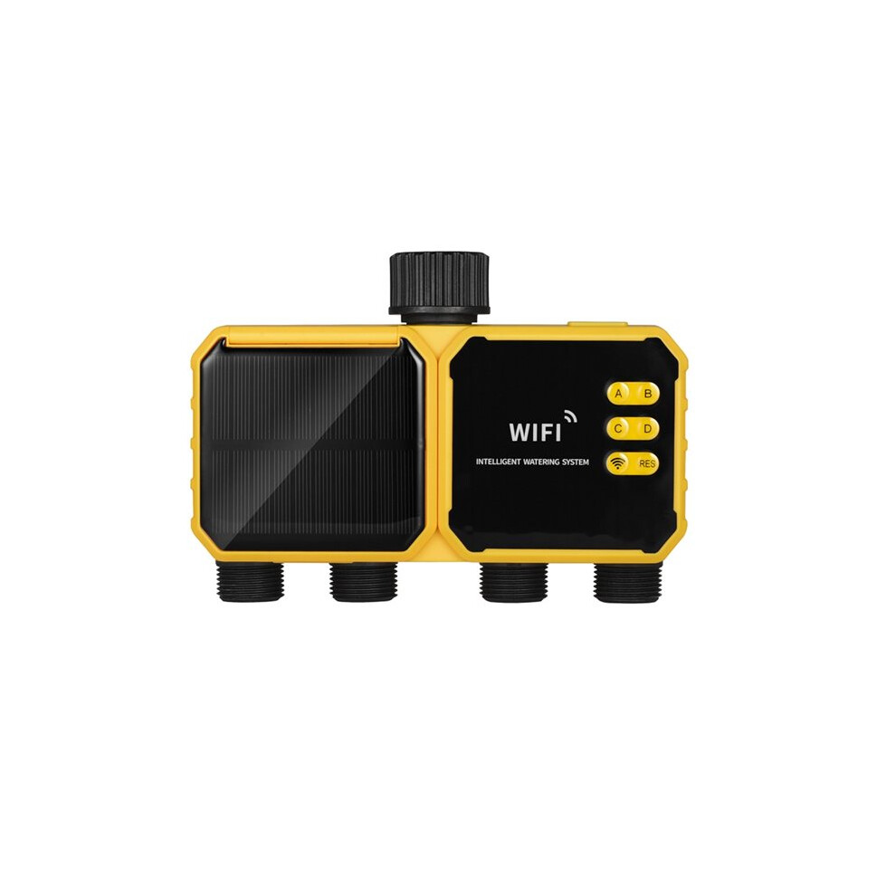 4 Outlets Wifi Solar Irrigation Timing Controller Solar Irrigation Timer Automatic Irrigation System Outdoor Water Timer 4712875892135