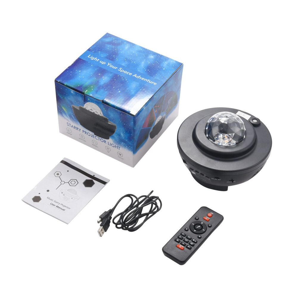 Uk Star Projector Music Night Light Starry Ocean Wave Lamp Remote Control 4713740613084