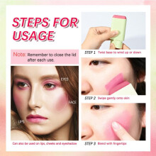 (Matches the image) 3 Colors Blush Cream Retouch Face Lips Solid Blush Cream Natural Nude Matte Blush Stick