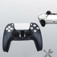 (off-white) Game Controller Shell Replacement DIY Upper And Lower Cover PS5 Repair Accessories Entertainment Game