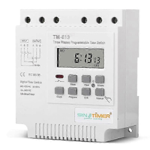 Weekly Power Timer Switch 380V Three Phase Programmable Digital Relay 2
