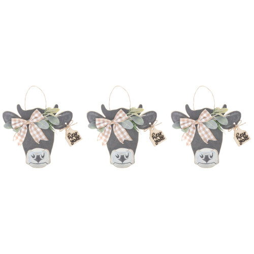 3Pièces Signes Bois Suspendus Accueil Décor Maison Style Rustique 2