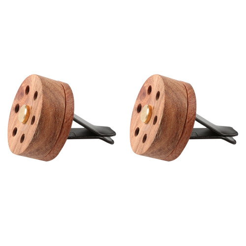 2Pièces Diffuseur Parfumé Bois Auto Décor Élégant 1