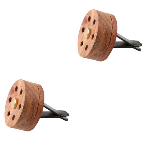 2Pièces Diffuseur Parfumé Bois Auto Décor Élégant 2