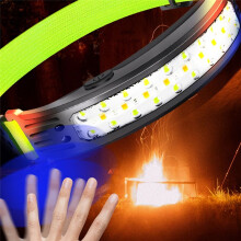 Sensor Light Lamp Torch COB Running Headlight Waterproof USB Rechargeable Light Built-In Battery Work Light