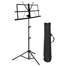 Folding Sheet Music Stand Black Space Saving Adjustable Height Stable Music Score Stand for Performa