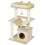 Arranhador para Gatos com Poleiro e Rede, Creme 1