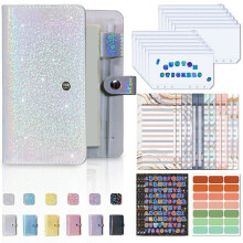 A6 Money Organizer for A6 Cash Budget Binde Budget Planner Binder with Zipper Envelopes Cash Envelopes for Budgeting D