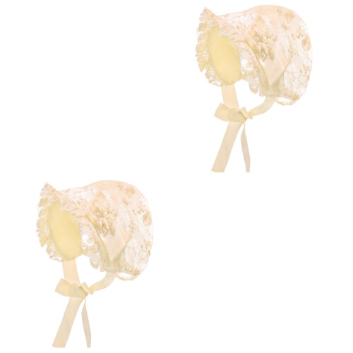 2Pièces Bonnet Bébé Beige En Élégant Pour Déco 1