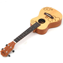 Ukelele de Concierto Guitarra de Abeto de 4 Cuerdas Ukulele Soprano de 23 Pulgadas Puente de Palisandro para Principiantes para Instrumentos Musicales