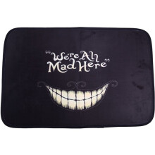 40X60cm We'Re All Mad Here Printed Doormat Floor Mat Home Mat Super Soft Absorbent Bathroom Door Mat Door Entrance Mat